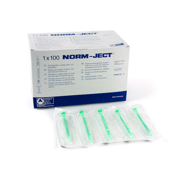 NormJect Plastic Syringe, 1mL Luer Slip Tuberculin, 100pk Mandel