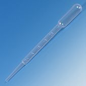 Transfer Pipet, 7.5mL, Large Bulb, Graduated to 3mL, 148mm, STERILE, Individually Wrapped, 100/Bag, 4 Bags/Unit, CS/400