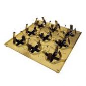 Bellco Glass, Inc - 25x25 Flask Tray, 4 1L pre-mounted clamps. (Each)