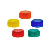 Screw cap for 2.0mL microtube, assorted colors (red, blue, green, yellow, orange), non-sterile, w/ installed O-ring, 1000/bag