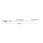 Transfer pipette, 5mL, large bulb, graduated to 1mL, non-sterile, bulk pack, 250/pk