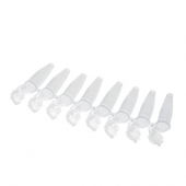'PROMO Eppendorf PCR Tubes! 0.2mL, 8-tube strips, attached dome cap, PCR clean, 960 tubes.