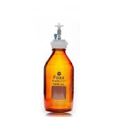 PUREGRIP® Universal HPLC Solvent Reservoir  Bottle Assembly, VersaCap® GL45, 1L Amber Reagent Bottle, 1 X Ports- OD Tube 3.2mm (1/8") & 1.6mm (1/16"), 1/EA