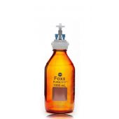 PUREGRIP® Universal HPLC Solvent Reservoir  Bottle Assembly, VersaCap® GL45, 1L Amber Reagent Bottle, 2 X Ports- OD Tube 3.2mm (1/8") & 1.6mm (1/16"), 1/EA