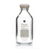 PUREGRIP® Glass Bottles, Media, Round, Clear, GL45 VersaCap®, 1,000mL, 10/CS