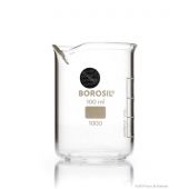 Borosil® Beakers, Low-Form, with Spouts, 100mL, 40/CS