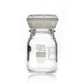 PUREGRIP® Glass Bottles, Media, Round, Clear, GL45 VersaCap®, 100mL, 10/CS