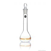 Borosil® Flasks, Volumetric, Class A, WM, Clear, Glass St., 50mL, 14/23, Bat. Cert, 10/CS