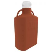 EZBioÂ® Carboy, Amber HDPE, 10L, No Spigot, VersaCapÂ® 83B, Double Bagged, Non Sterile