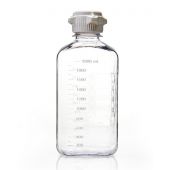 EZBio Single Use Media Bottle, 2000mL, PC, 53B Closed Cap, Sterile,  6/CS