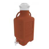 Carboy, 20L, Amber HDPE, 120mm Cap, w Spigot, 1/EA