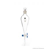 Borosil® Funnels, Separatory, Pear-Shaped, PTFE Stopcock, 250mL, 24/29, 10/CS
