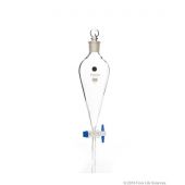 Borosil® Funnels, Separatory, Pear-Shaped, Boroflo PTFE Screw Thread, 500mL, 24/29, 10/CS