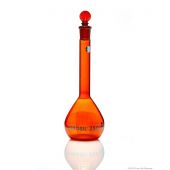 Borosil® Flasks, Volumetric, Class A, WM, Amber, Glass St., 100mL, 19/26, Ind. Cert, 10/CS