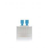 ChromCap™ 100 HPLC Cap Assy, 38-430, Adapter w Vent Hole, Two (2x) Ports- OD Tubing 3.2mm (1/8") or 1.6mm (1/16"), 1/EA