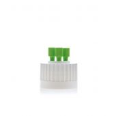 ChromCap™ 100 HPLC Cap Assy, 38-430, Adapter w Vent Hole, Three (3x) Ports- OD Tubing 3.2mm (1/8") or 1.6mm (1/16"), 1/EA