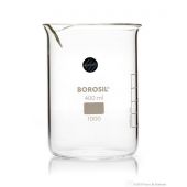 Borosil® Beakers, Low-Form, with Spouts, 400mL, 40/CS