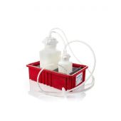 Vactrap XL, 4 L + 1 L, HDPE, Red Bin, 6.4mm (1/4") ID Tubing, 1/EA