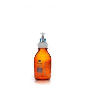 PUREGRIP® Universal HPLC Solvent Reservoir  Bottle Assembly, VersaCap® GL45, 500mL Amber Reagent Bottle, 2 X Ports- OD Tube 3.2mm (1/8") & 1.6mm (1/16"), 1/EA