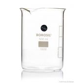 Borosil® Beakers, Low-Form, with Spouts, 500mL, 40/CS