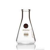 Borosil® Flasks, Erlenmeyer, Narrow Mouth, Beaded Rim, 50mL, 100/CS