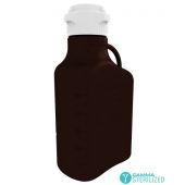 EZBio® 5L (1 GAL) Dark Amber PP Carboy with VersaCap® 83B, Double Bagged, Gamma Sterilized