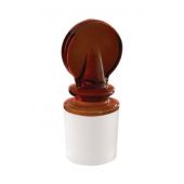 Borosil® Amber Solid Penny Head Glass Stopper 45/40, 20/CS
