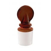 Borosil® Stoppers, Glass, Amber, Pennyhead, Solid, 12/21, 20/CS