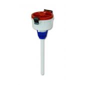 EZwaste 4" Safety Funnel, HDPE, Red Lid, VersaCap 38-430mm, 1/EA