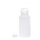 Round EZLabpure PP Vacuum Bottle, 1 L, Closed & Open VersaCap 53B, Adapter 2x1/8" HB, 1/EA