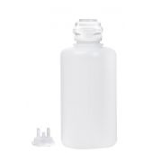 Round EZLabpure PP Vacuum Bottle, 2 L, Closed & Open VersaCap 53B, Adapter 2x1/4" HB, 1/EA