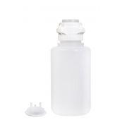Round EZLabpure PP Vacuum Bottle, 4 L, Closed & Open VersaCap 83B, Adapter 2x1/4"HB, 1/EA
