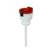 EZwaste 4" Safety Funnel, HDPE, Red Lid, VersaCap S-70, 1/EA
