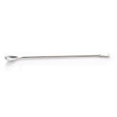 EZBio Stainless Steep Offset Spoon, 304 SS, Steel Handle, 180mm, 1/EA