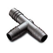 T Connector Fitting Pack, Polyethylene, 3/8" HB x 3/8" HB to 3/8" HB, PK