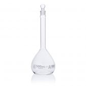 Flask, Volumetric , Globe Glass, 500mL, Class A, To Contain (TC), ASTM E288, 6/Box