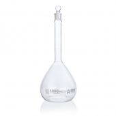Flask, Volumetric , Globe Glass, 1000mL, Class A, To Contain (TC), ASTM E288, 1/Box