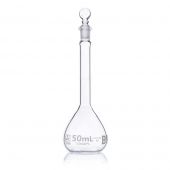 Flask, Volumetric , Globe Glass, 50mL, Class B, To Contain (TC), ASTME288, 6/Box