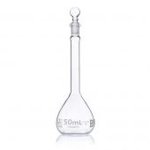 Flask, Volumetric , Globe Glass, 50mL, Class B, To Contain (TC), ASTME288, 6/Box