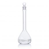 Flask, Volumetric , Globe Glass, 200mL, Class B, To Contain (TC), ASTME288, 6/Box