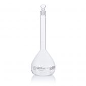 Flask, Volumetric , Globe Glass, 500mL, Class B, To Contain (TC), ASTME288, 6/Box