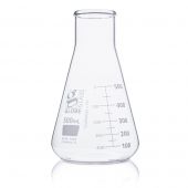 Flask, Erlenmeyer, Globe Glass, 500mL, Wide Mouth, Dual Graduations, ASTM E1404, 6/Box