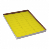 Label Sheets, Cryo, 67x25mm, for Racks and Boxes, 20 Sheets, 30 Labels per Sheet, Yellow