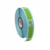 Label/Dot Combo Roll, Cryo, Direct Thermal, 38x13mm & 9.5mm, Dot for 2.0mL Tubes, Green