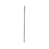 Heathrow Scientific spatula with spoon end and flat end; nickel-plated steel wire; 150mm; glazed finish; autoclavable; each.