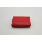 Economy Slide box; 25 place; red; Polypropylene; measurement 141 x 92 x 35mm.