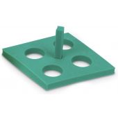 Heathrow Floating Foam Tube Racks; 4 x 50mL tubes; Includes detachable carrying handles; up to 80°C; Shape: Green/Diamond (5/pack).
