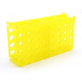 Four way tube rack, yellow, (pack of 5)