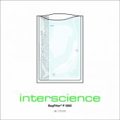 Interscience BagFilter 3500 P Blender Bag w/ lateral non-woven filter. Optimal blending volume: 400-3750 mL,Bag dimensions: 380 x 600 mm, Average shelf-life: 10 years, Packs of 10, Box of 100.