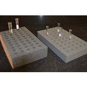 Foam Test Tube Rack, large 9" x 5.25" x 1.75" 13mm holes 50 tube capacity, 6/carton